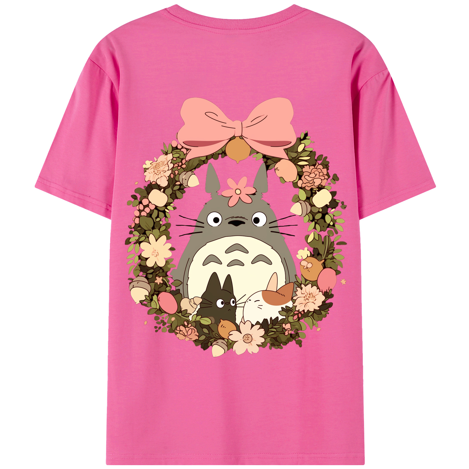 （画像用） となりのトトロ 草壁メイ 草壁サツキ My Neighbor Totoro Satsuki Kusakabe Mei Kusakabe レディース半袖Tシャツ(バックプリント)